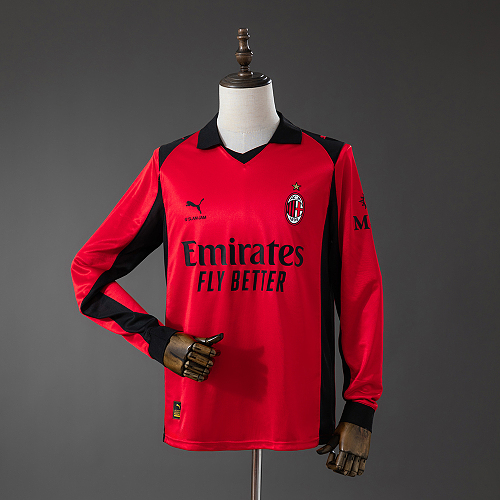AC Milan x Slam Jam 25/26 Fourth Manga longa Camisa S-4XL