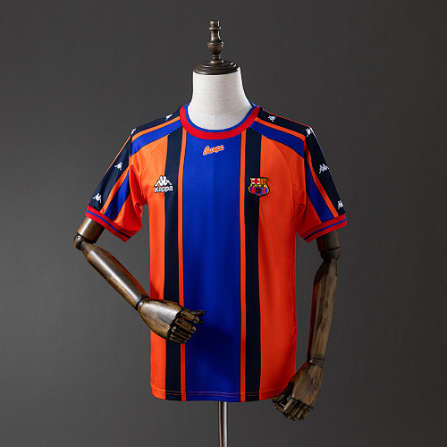 Barcelona 97/98 Visitante Retrô Camisa S-XXL