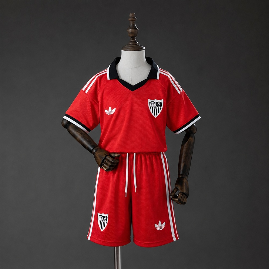 Sevilla 26/27 Visitante Kids Kit Tamanho 16-28, foto 1