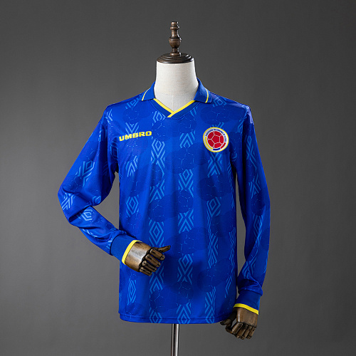 Colombia 1994 Visitante Manga longa Camisa S-XXL
