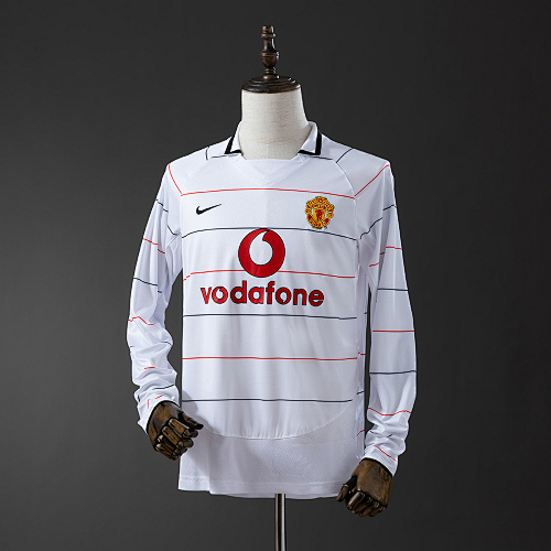 M-U 2003/05 Visitante Manga longa Retrô Camisa S-XXL