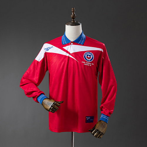 Retrô Manga longa 1998 Chile Titular S-XXL