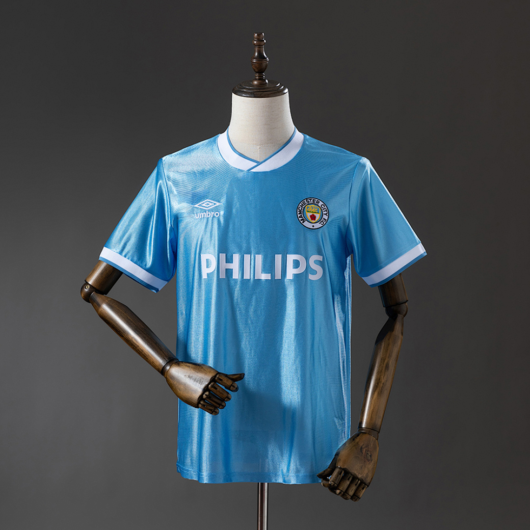Manchester City 86/87 Titular Retrô Camisa S-XXL, foto 1