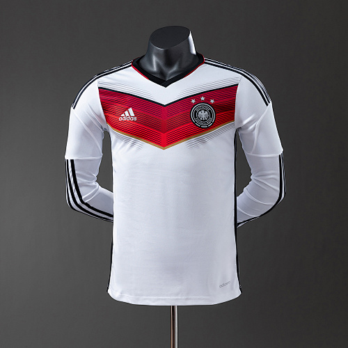 Germany 2014 Titular Manga longa Versão jogador Retrô Camisa S-3XL