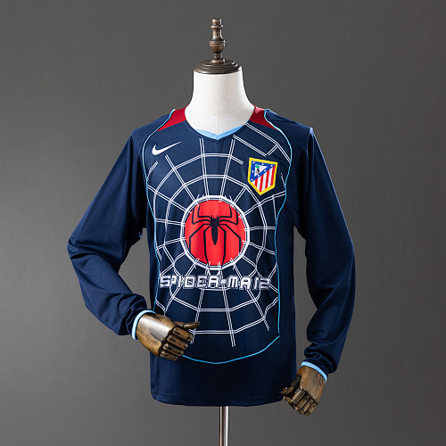 Atletico Madrid 04/05 Visitante Manga longa Retrô Camisa S-XXL