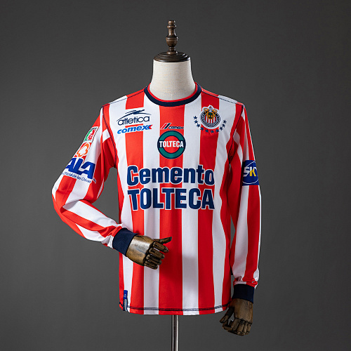 Chivas de Guadalajara 02/03 Titular Manga longa Retrô Camisa S-XXL