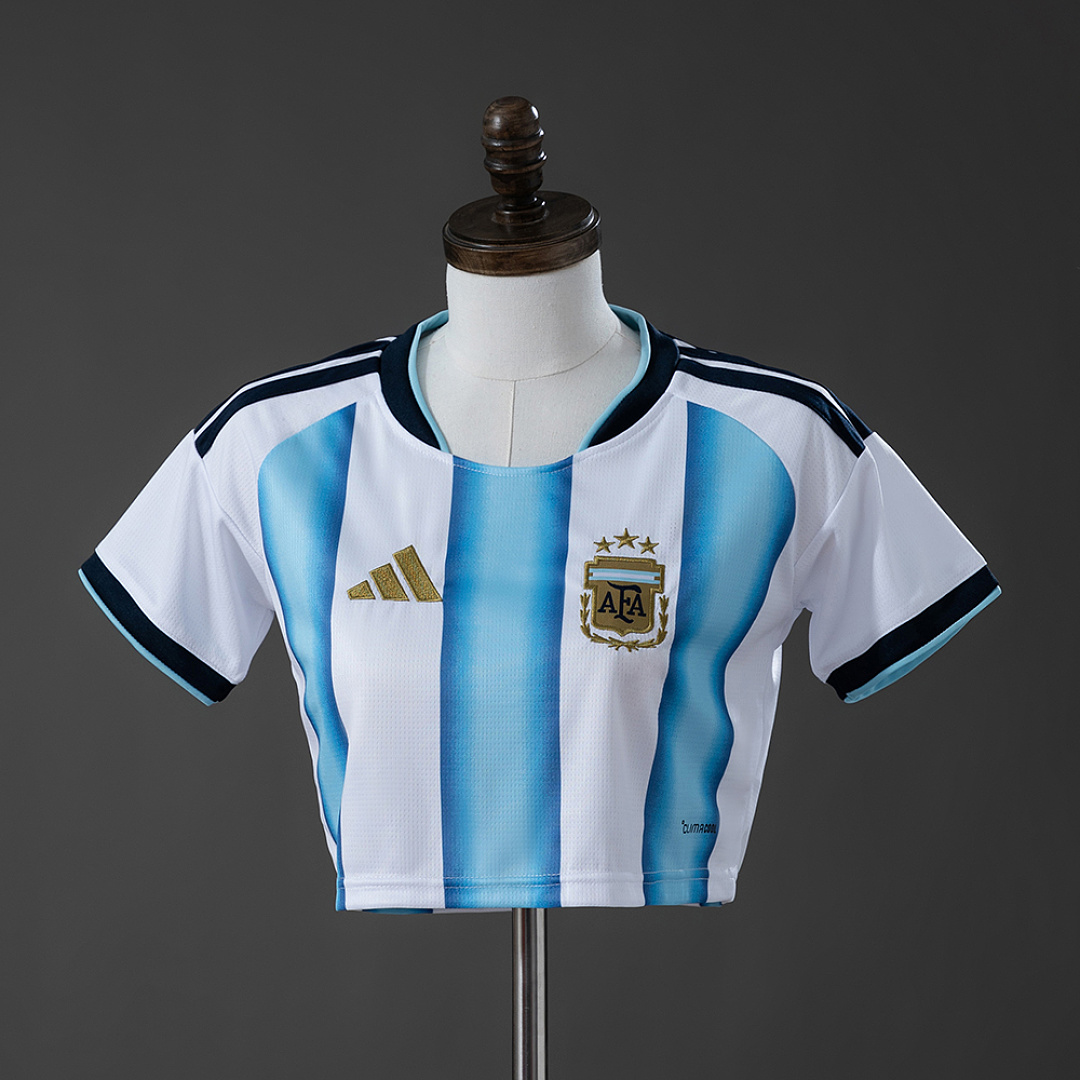 Argentina 2026 Titular Feminina Crop Top Style S-XXL, foto 1