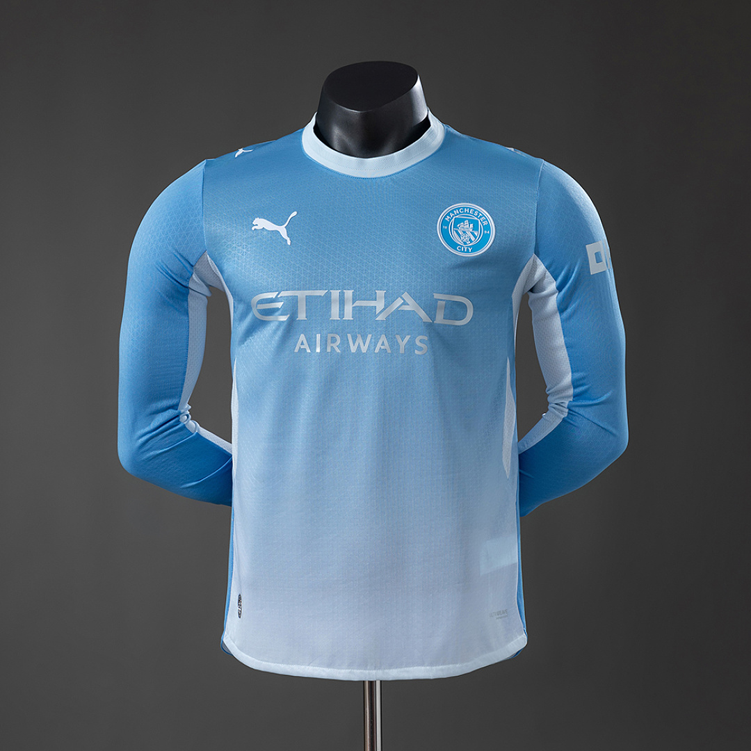 Manchester City 26/27 Titular Versão jogador Manga longa Camisa S-3XL, foto 1