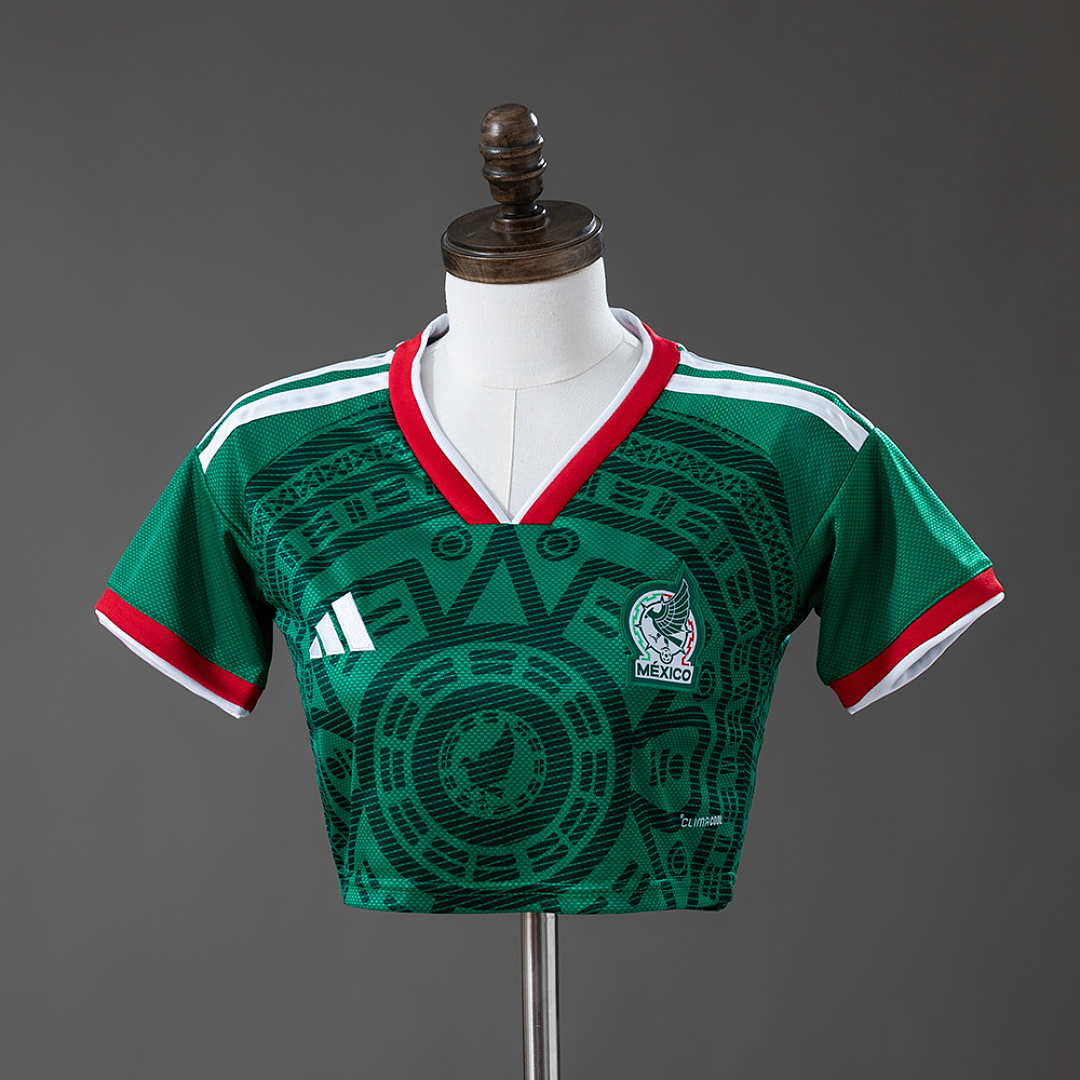 Mexico 2026 Titular Feminina Crop Top Style S-XXL, foto 1