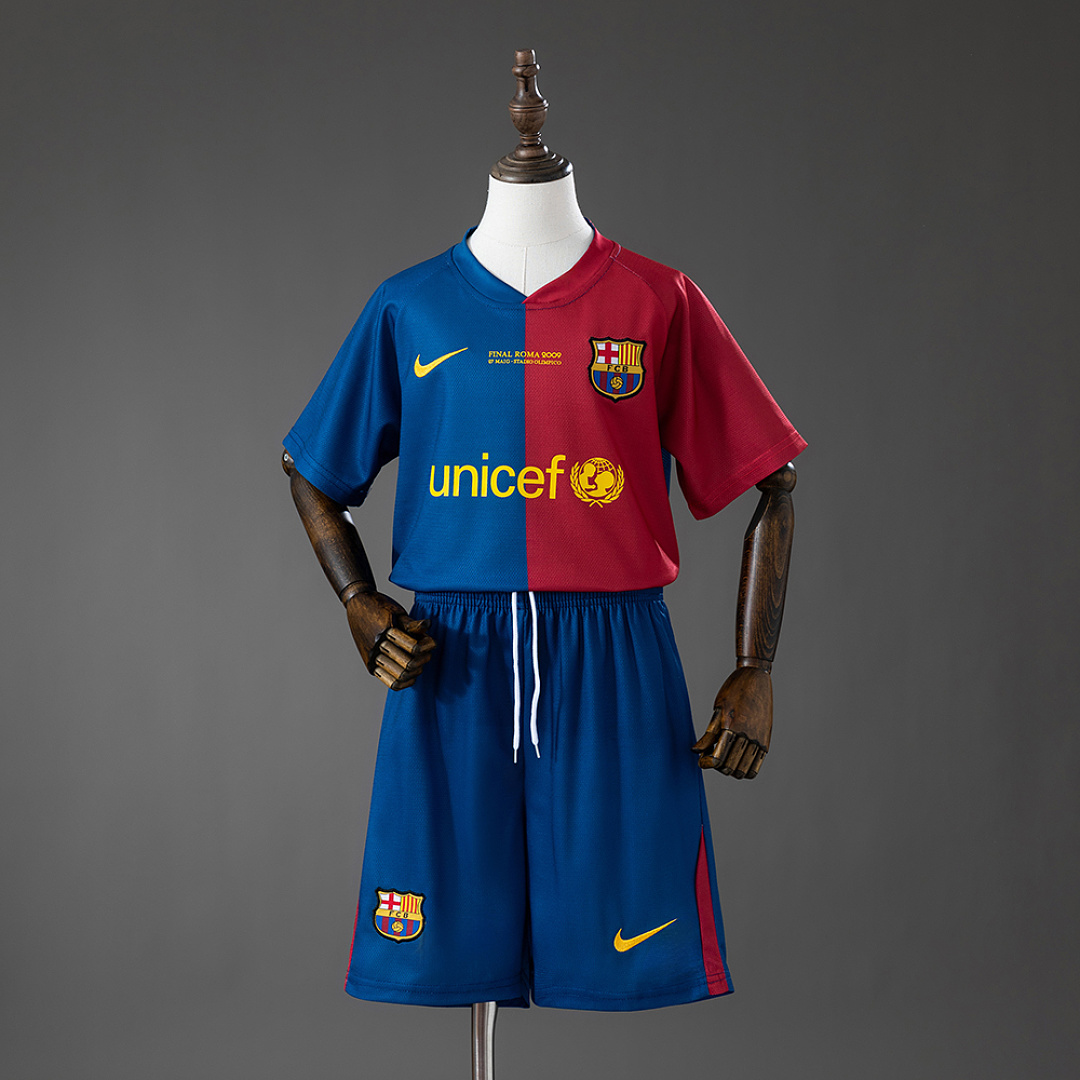 Barcelona 08/09 Titular Retrô Kit infantil Tamanho 16-28, foto 1