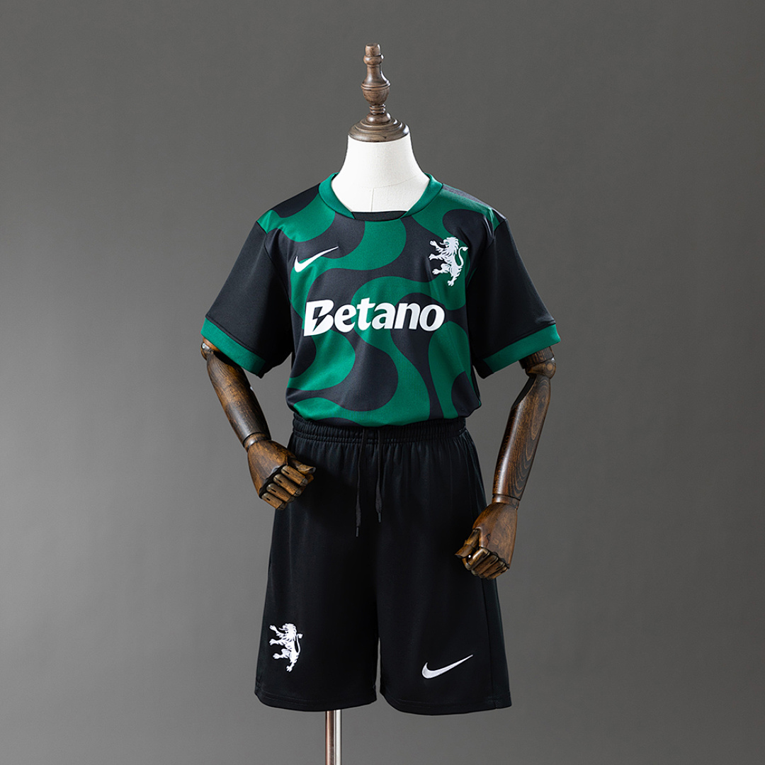 Sporting Lisbon 25/26 Kids Kit Alternative Camisa Black Tamanho:16-28, foto 1