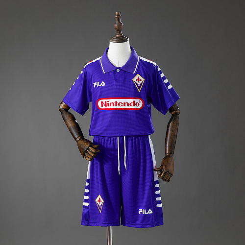 Fiorentina 98/99 Titular Retrô Kit infantil Tamanho 16-28