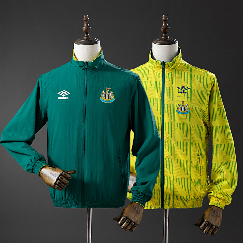 Newcastle United Reversible Jacket Windbreaker - Army Green & Yellow S-XXL