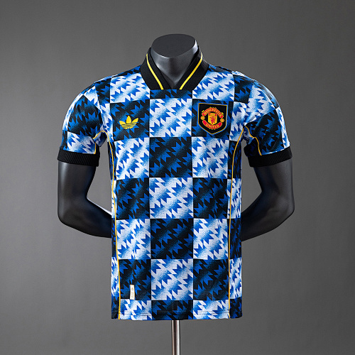 M-U 25/26 Blue Versão jogador Camisa S-XXL