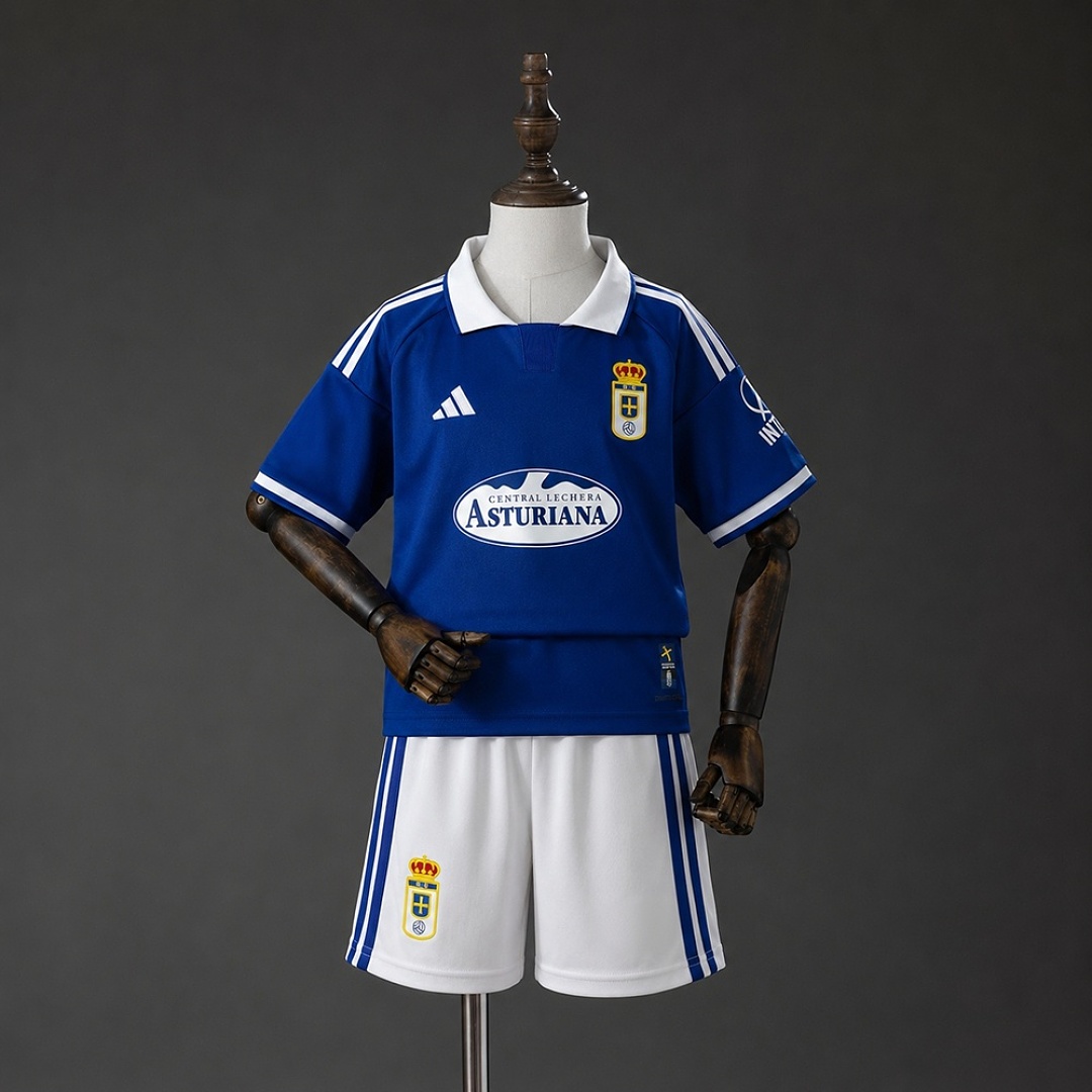Real Oviedo 26/27 Titular Kids Kit Tamanho 16-28, foto 1