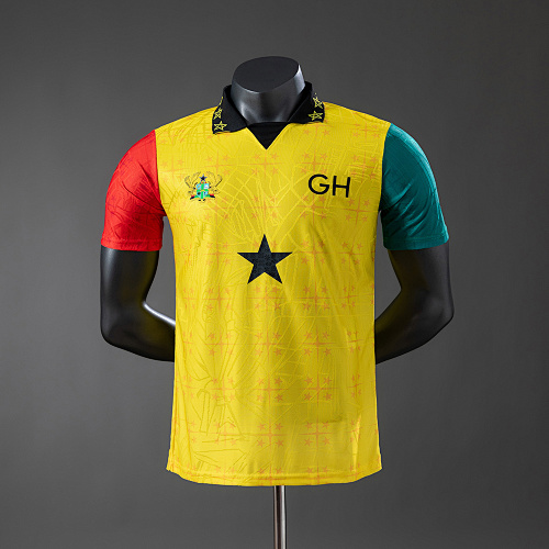 Ghana 2025 Commemorative Edition - Yellow Versão jogador Camisa S-XXL