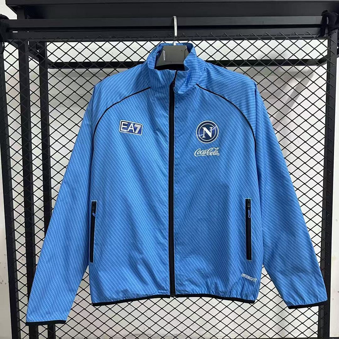25/26 Napoli pad printed blue waterproof windbreaker, foto 1