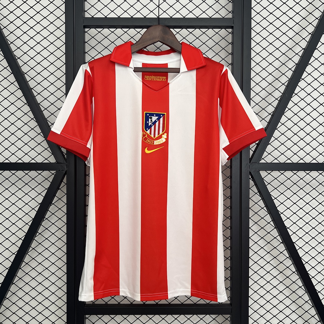 Retrô Atletico Madrid 03/04 Centenary Titular Stadium S-XXL, foto 1