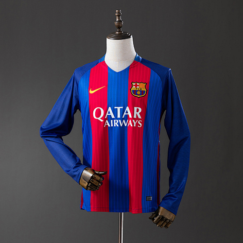 Barcelona 16/17 Titular Manga longa Retrô Camisa S-XXL