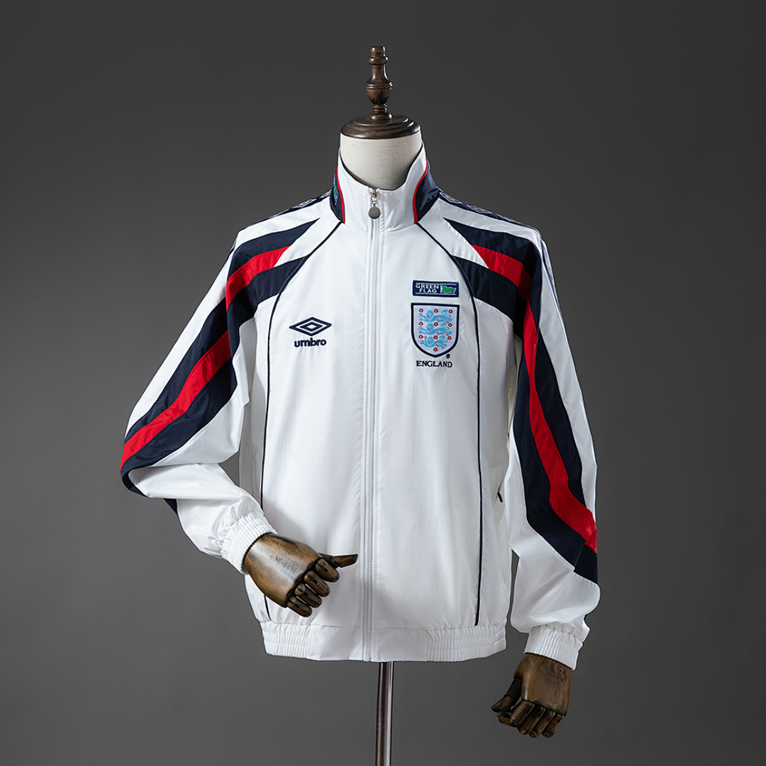 England 1998 Retrô Windbreaker - White S-XXL, foto 1