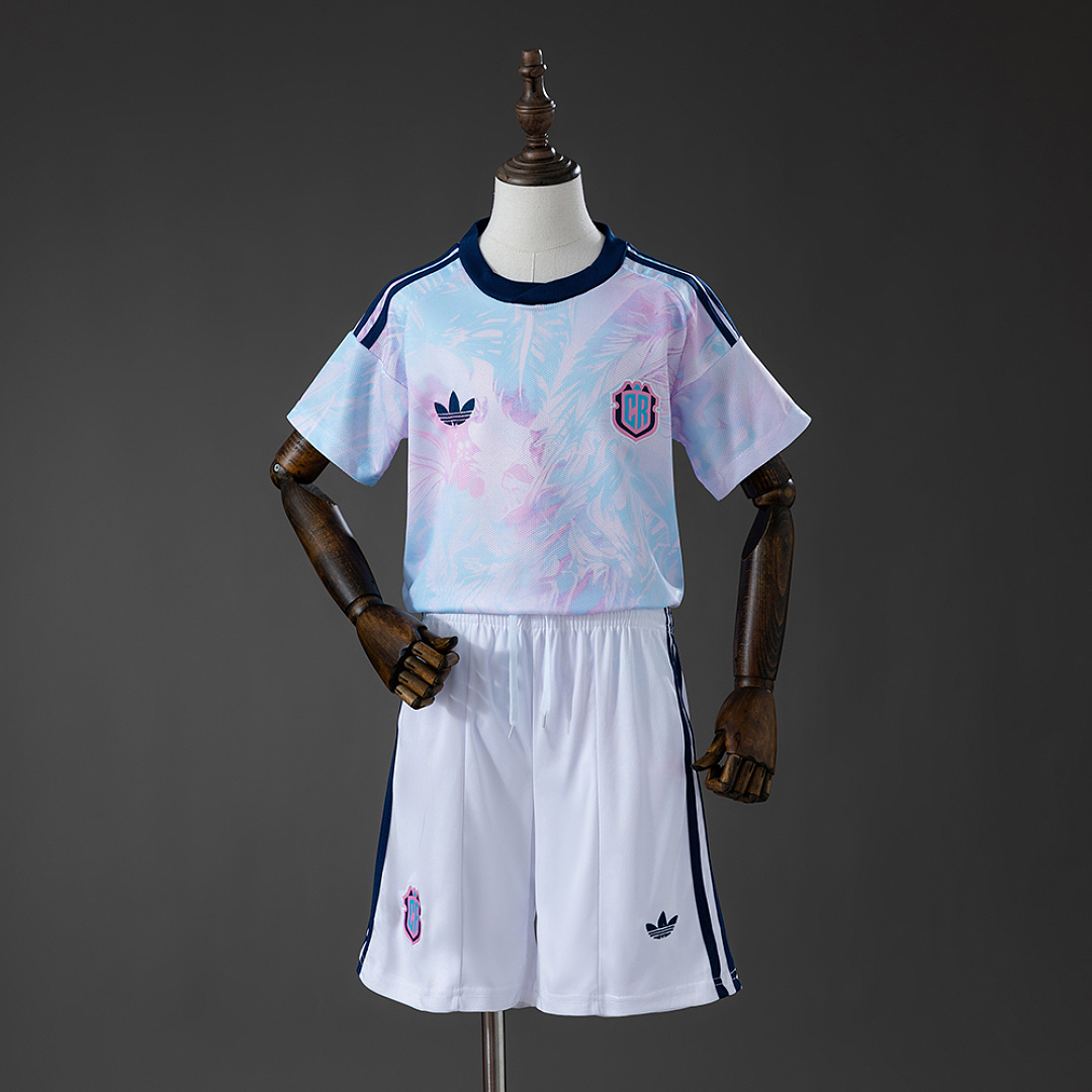 Costa Rica 2026 Visitante Kit infantil Tamanho 16-30, foto 1