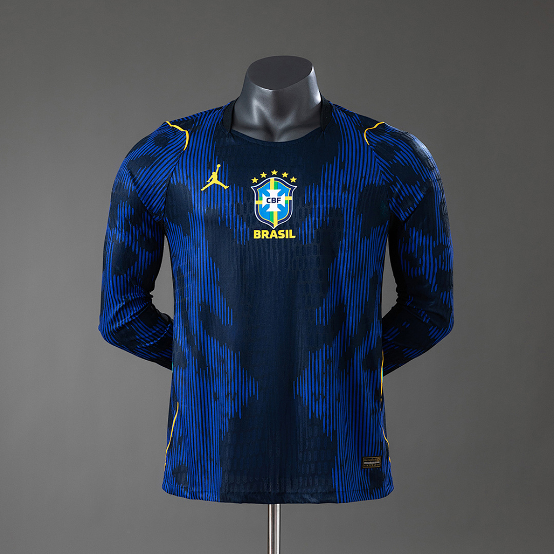 Brazil 2026 Titular Visitante Manga longa Camisa S-3XL, foto 1