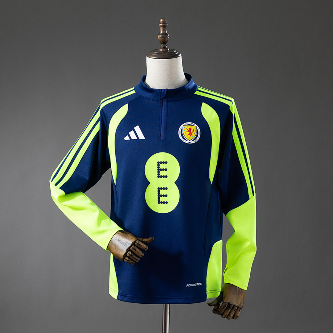Scotland 2026 Training Top Navy Blue & Fluorescent Green S-XXL, foto 1