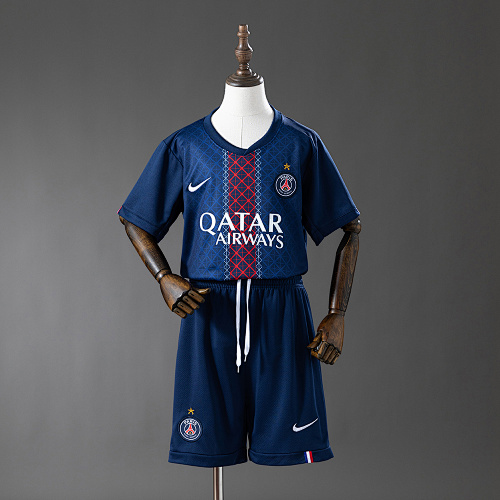PSG 25/26 Titular (Champion Edition) Kit infantil Tamanho 16-28