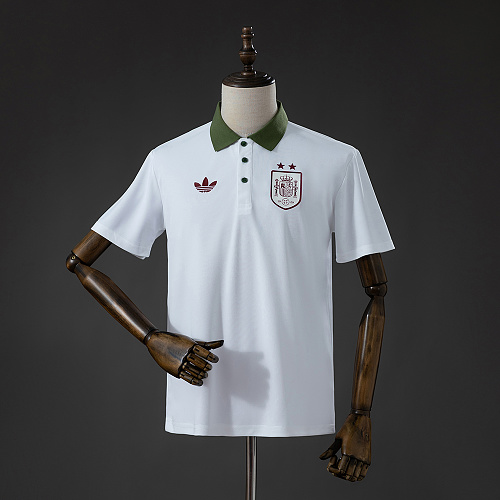 Spain 26/27 Polo White Camisa Camisa S-4XL
