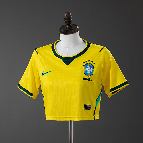 Brazil 2026 Titular Feminina crop top style Camisa S-XXL
