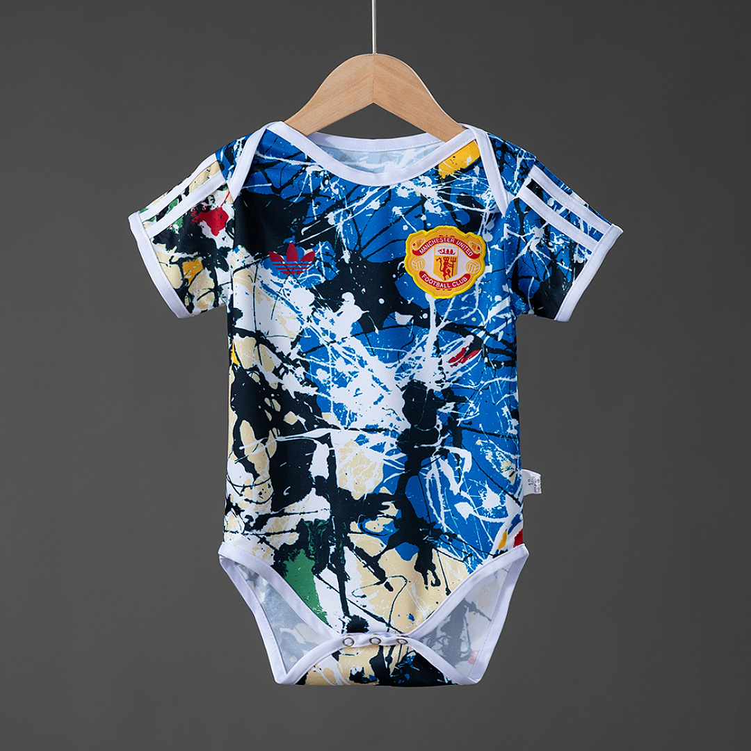 Manchester United 25/26 Originals Stone Roses Kit bebê Tamanho 912, foto 1