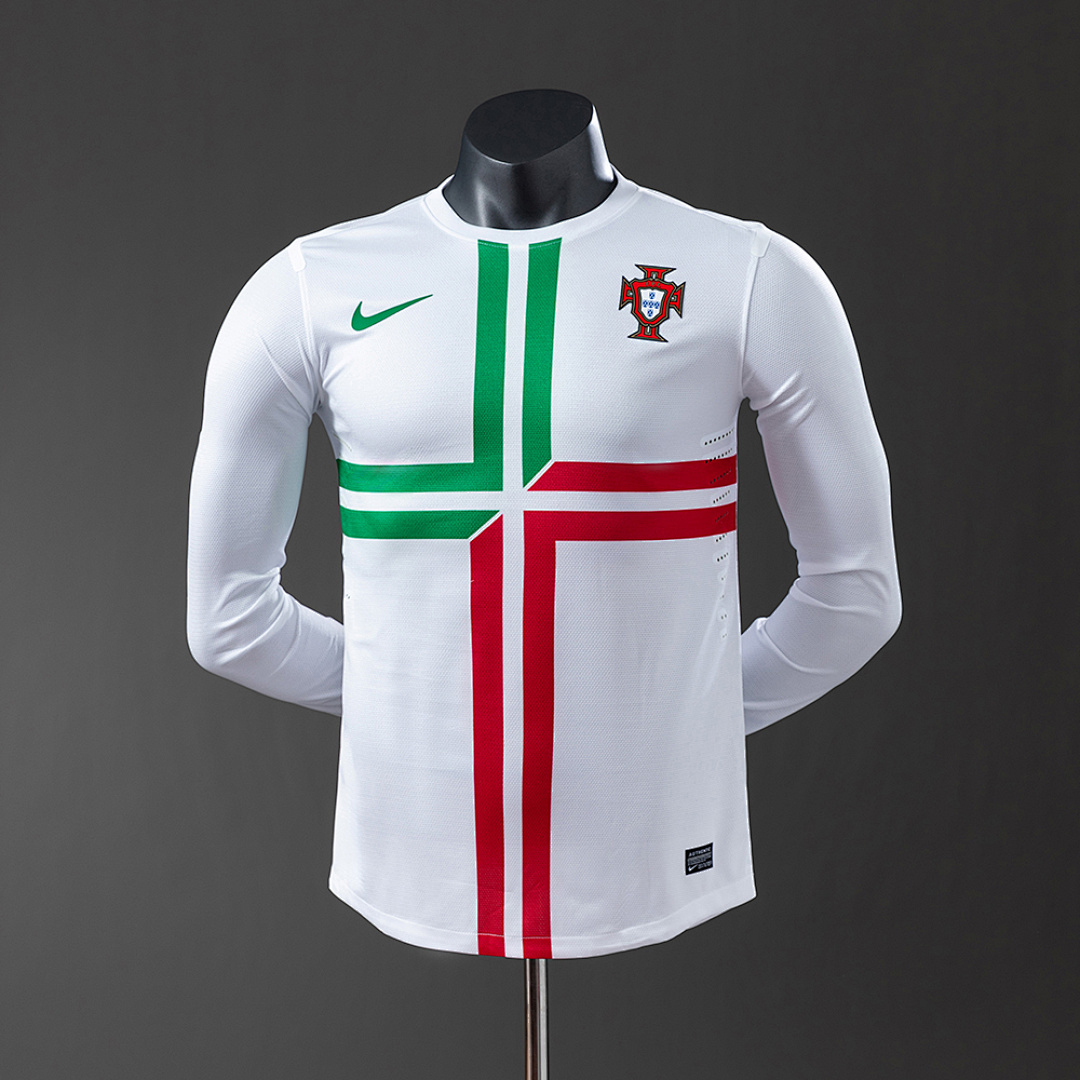 Portugal 2012 Visitante Manga longa Versão jogador Retrô Camisa S-3XL, foto 1
