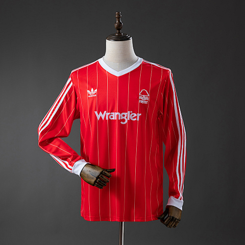 Nottingham Forest 82/84 Visitante Manga longa Retrô Camisa S-XXL
