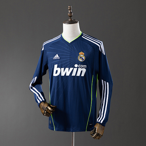 Real Madrid 10/11 Visitante Manga longa Retrô Camisa S-XXL