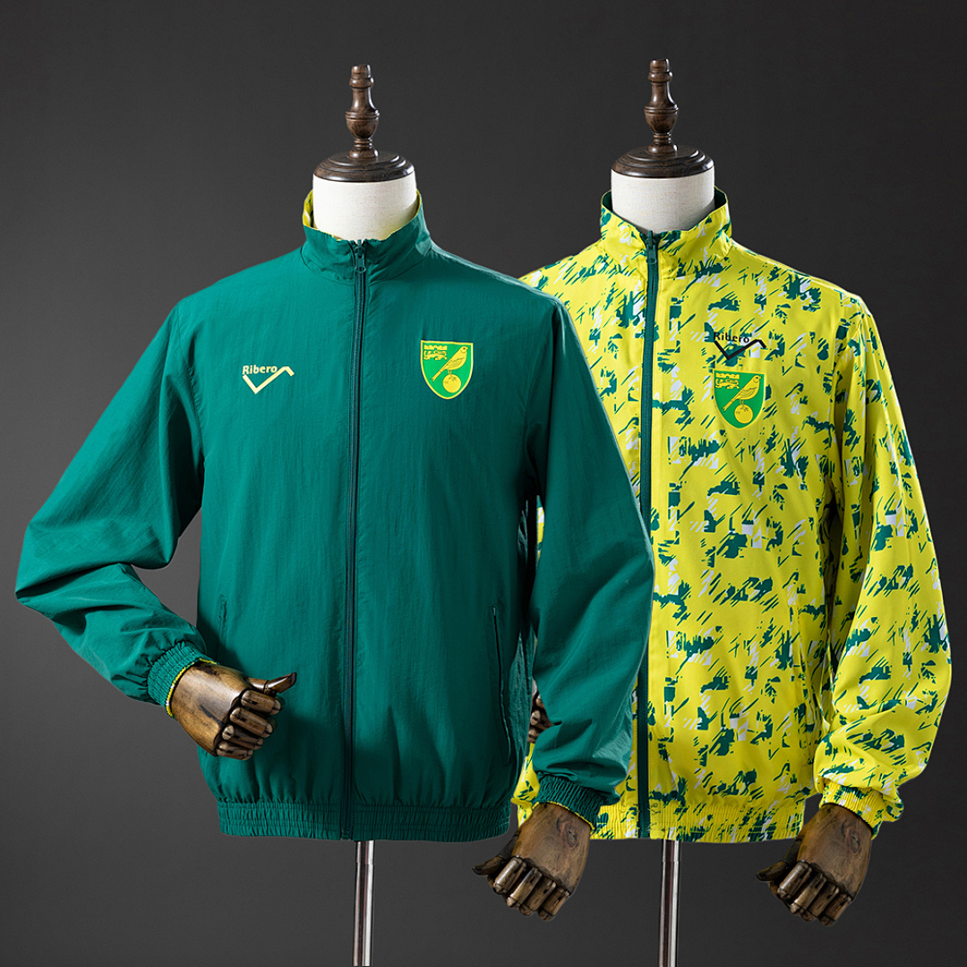 Norwich City Reversible Jacket Windbreaker - Blue & Yellow S-XXL, foto 1