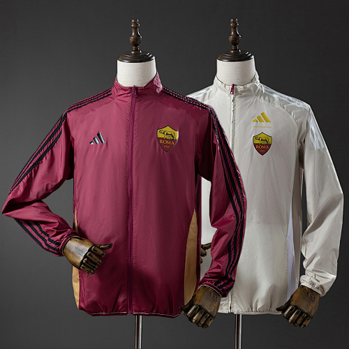 Roma Reversible Jacket Windbreaker - Red & Beige S-XXL