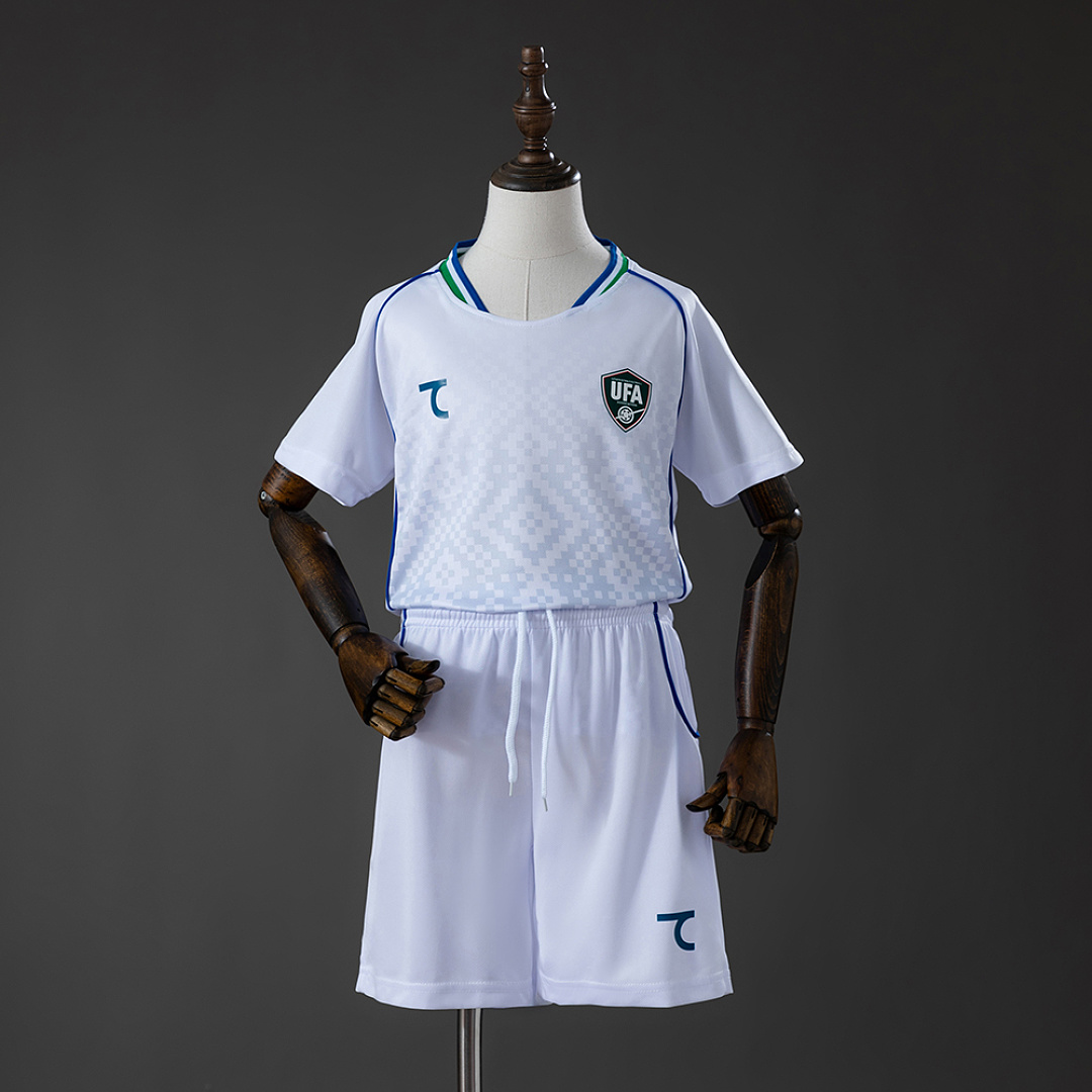 Uzbekistan 2026 Visitante Kit infantil Tamanho 16-28, foto 1