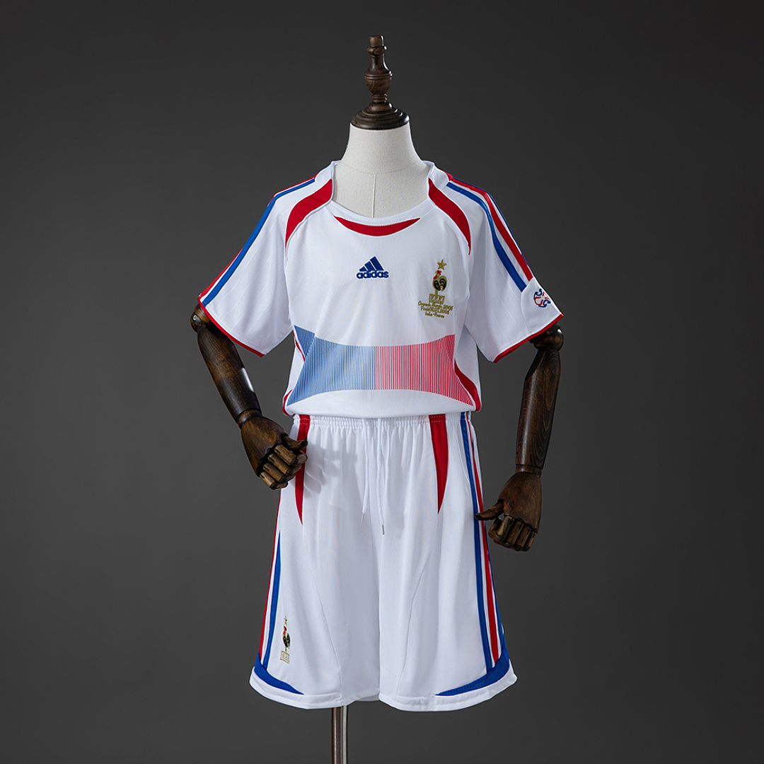 France 2006 Titular Retrô Kit infantil Tamanho 16-28, foto 1