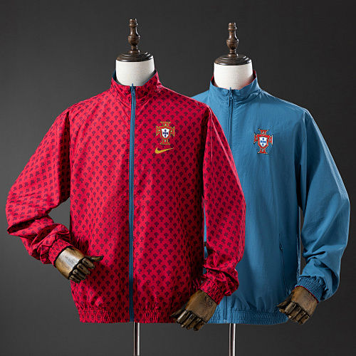 Portugal Reversible Jacket Windbreaker - Red & Cyan S-XXL