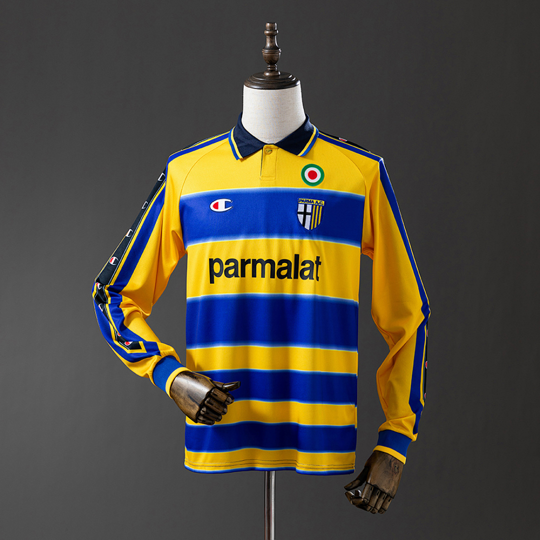 Parma Calcio 99/00 Titular Manga longa Retrô Camisa S-XXL, foto 1