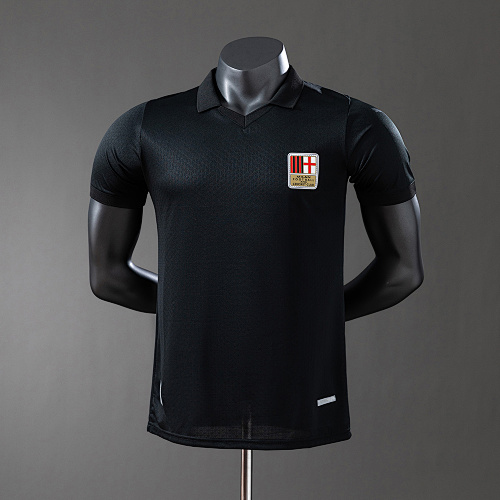 AC Milan 125th Edição de aniversário - Black Versão jogador Camisa S-3XL