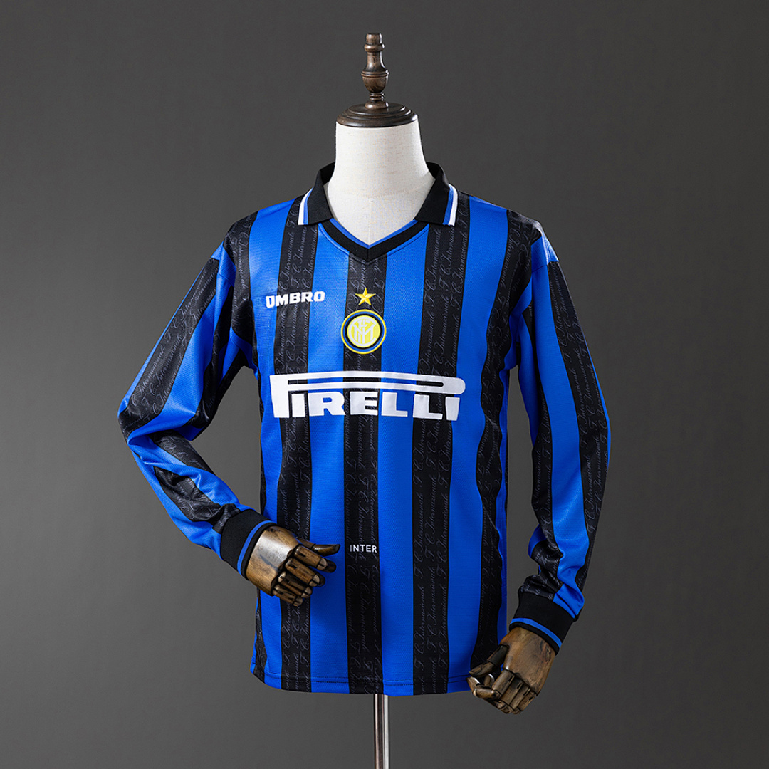 Inter Milan 97/98 Titular Manga longa Retrô Camisa S-XXL, foto 1