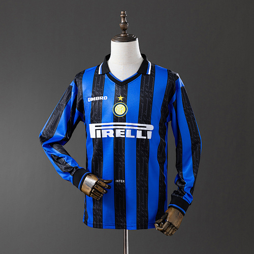 Inter Milan 97/98 Titular Manga longa Retrô Camisa S-XXL