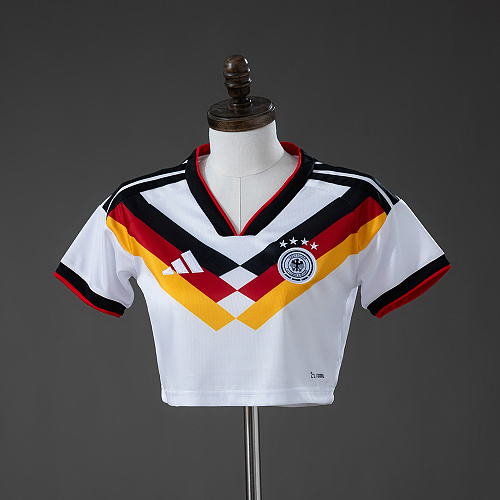 Germany 2026 Titular Feminina Crop Top Style Camisa S-XXL
