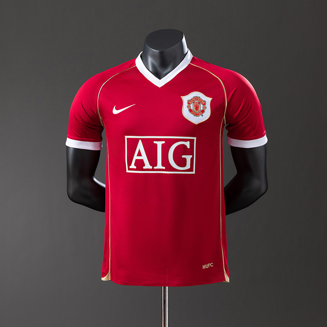 M-U 06/07 Titular Versão jogador Retrô Camisa S-3XL, foto 1