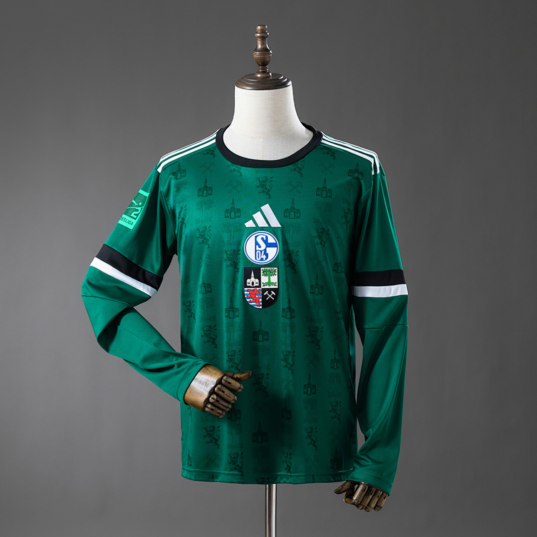 Schalke 04 25/26 Commemorative Edition - Green Manga longa Camisa S-XXL, foto 1