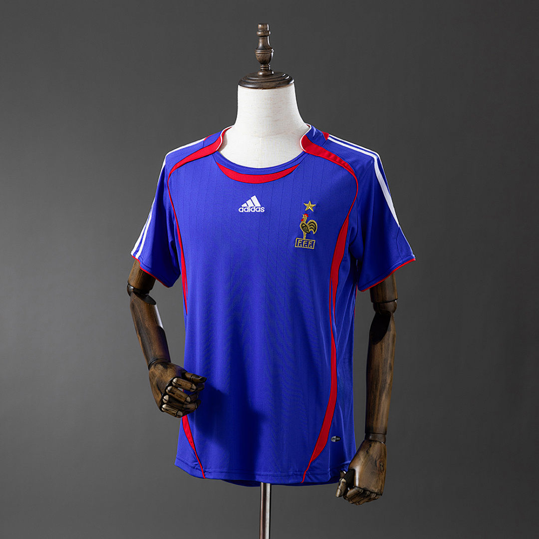 France 2006 Titular Retrô Camisa S-XXL, foto 1