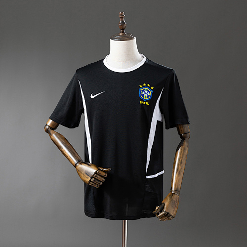Brazil 2002 Goleiro Black Camisa S-XXL