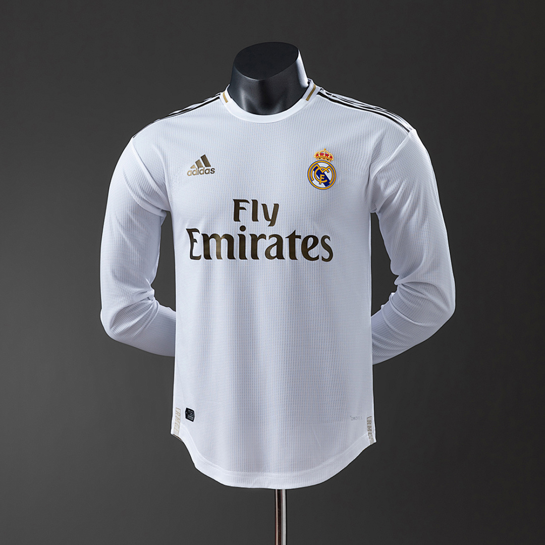 Real Madrid 19/20 Titular Manga longa Versão jogador Retrô Camisa S-3XL, foto 1