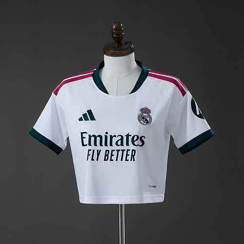 Real Madrid 26/27 Titular Feminina Crop Camisa S-XXL